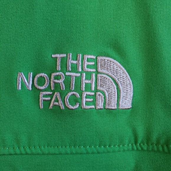 North Face Jacket Men's Apex Green Soft Shell Full Zip Size Medium Gray Logo - Picture 6 of 15